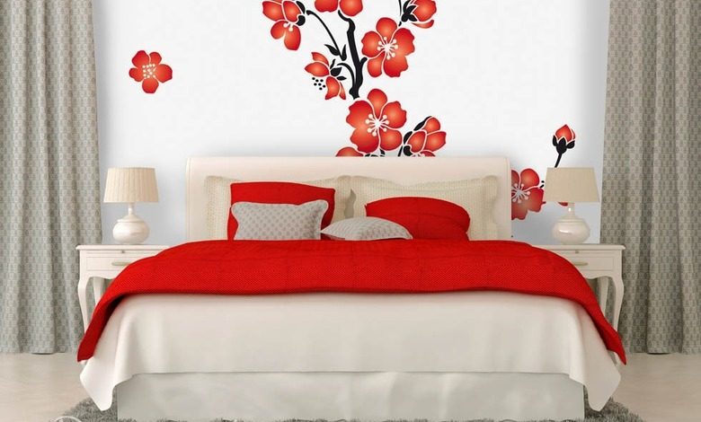 bloemige koketterie fotobehang voor de slaapkamer fotobehang demural