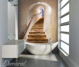 zalige luchtspiegelingen fotobehang voor de badkamer fotobehang demural