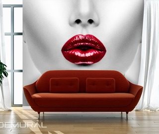 rode lippen fotobehang voor de woonkamer fotobehang demural