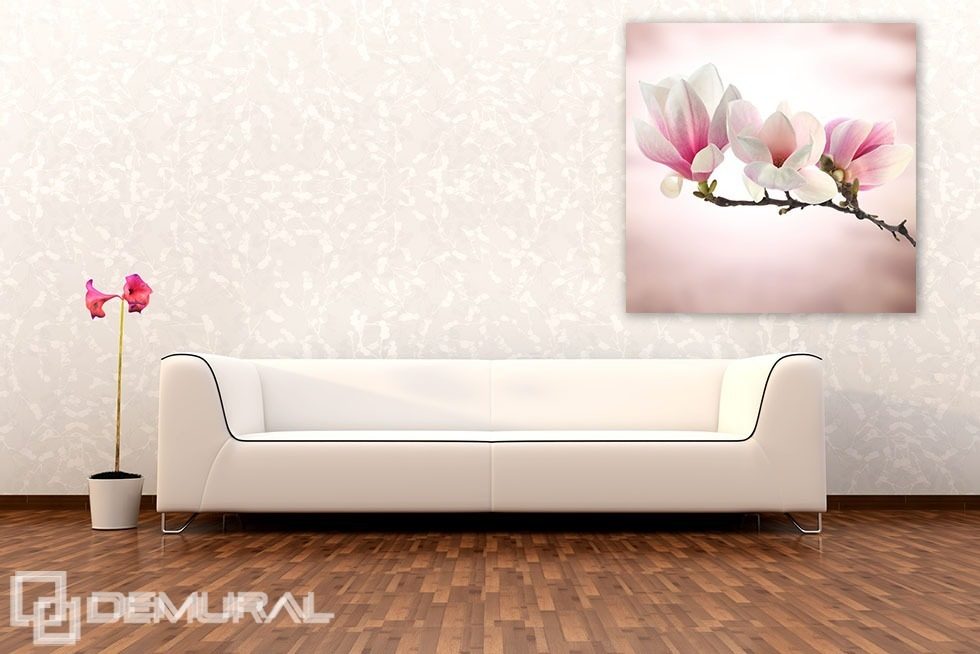 Bloeiende magnolia Bloemen Posters Posters Demural