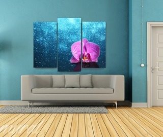 drievoudige ontspanning canvas voor de woonkamer canvas demural
