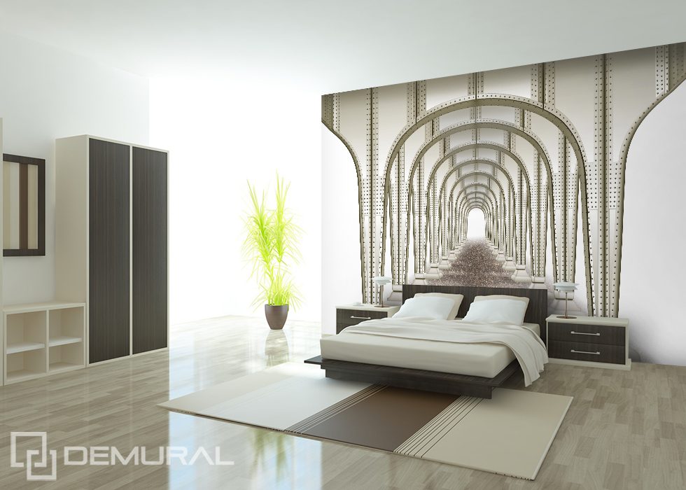 Symmetrische tunnel Fotobehang voor de slaapkamer Fotobehang Demural