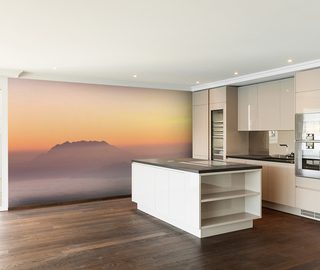 mistige heuvels fotobehang voor de keuken fotobehang demural