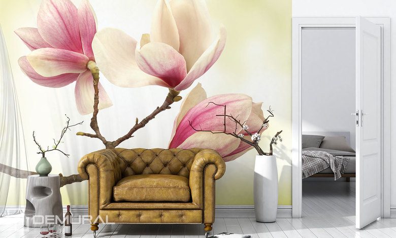 magnolia hoger niveau van delicatesse bloemen fotobehang fotobehang demural