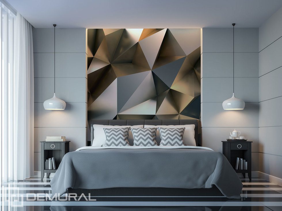 Een geometrische mish-mash van euforie Fotobehang voor de slaapkamer Fotobehang Demural