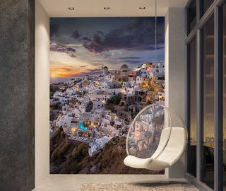 huizen op rotsen de magie van de wereld architectuur fotobehang fotobehang demural