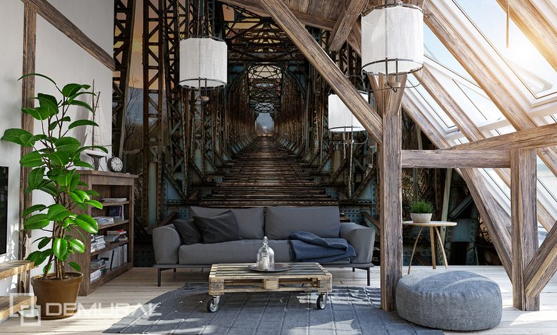 de historische brug heeft zijn charme bruggen fotobehang fotobehang demural