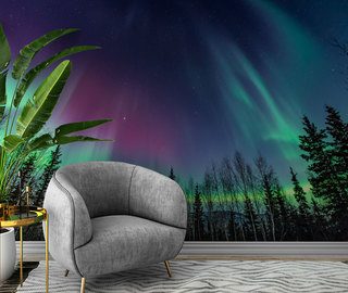 hypnotische aurora borealis landschap fotobehang fotobehang demural