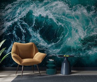 turquoise zee fotobehang voor de woonkamer fotobehang demural