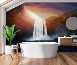 magie recht uit de natuur fotobehang voor de badkamer fotobehang demural