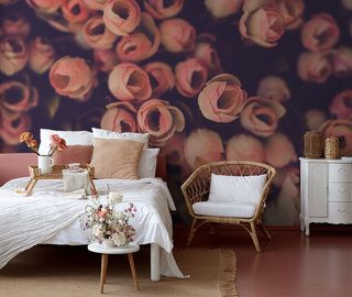 drie dimensies met rozen fotobehang voor de slaapkamer fotobehang demural