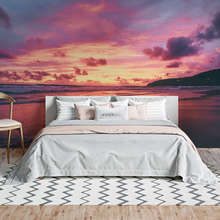 Invasie-van-roze-kleur-bij-zonsondergang-fotobehang-voor-de-slaapkamer-fotobehang-demural