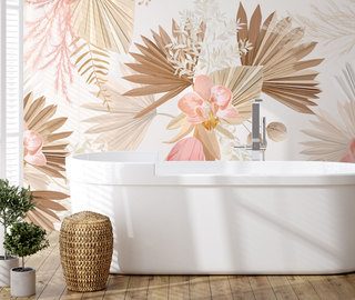 behoud de charme van planten fotobehang voor de badkamer fotobehang demural