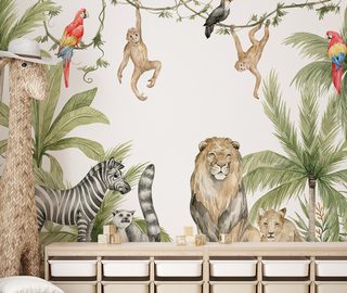 safari is naar je toe gekomen fotobehang voor de kinderkamer fotobehang demural
