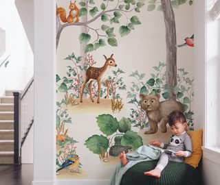 gelukkig sprookjesbos fotobehang voor de kinderkamer fotobehang demural