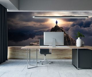 op de top van de wereld staan fotobehang voor de kantoor fotobehang demural